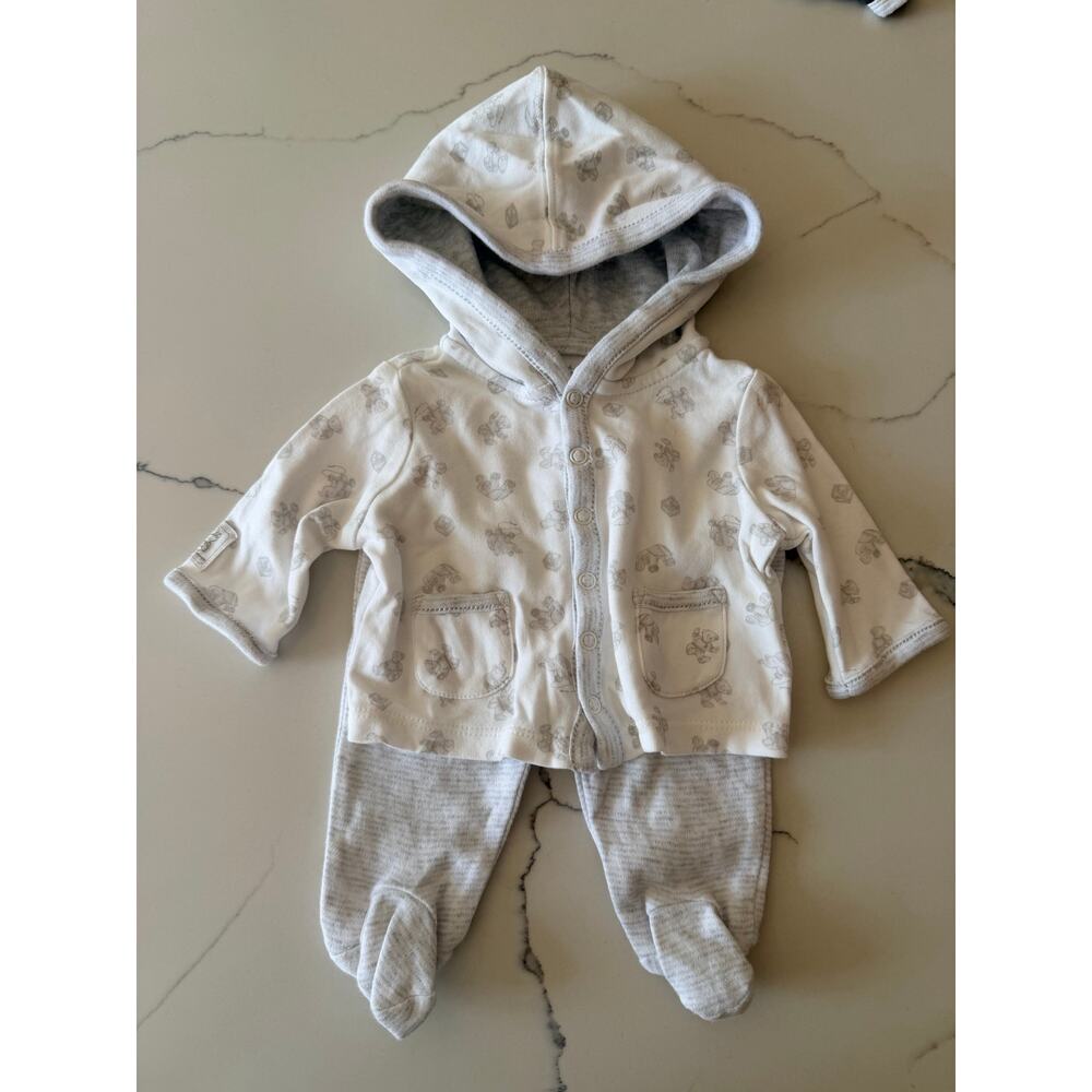 Ralph Lauren Cotton Hoodie & Footed Pant Set Newborn - Picture 6 of 6